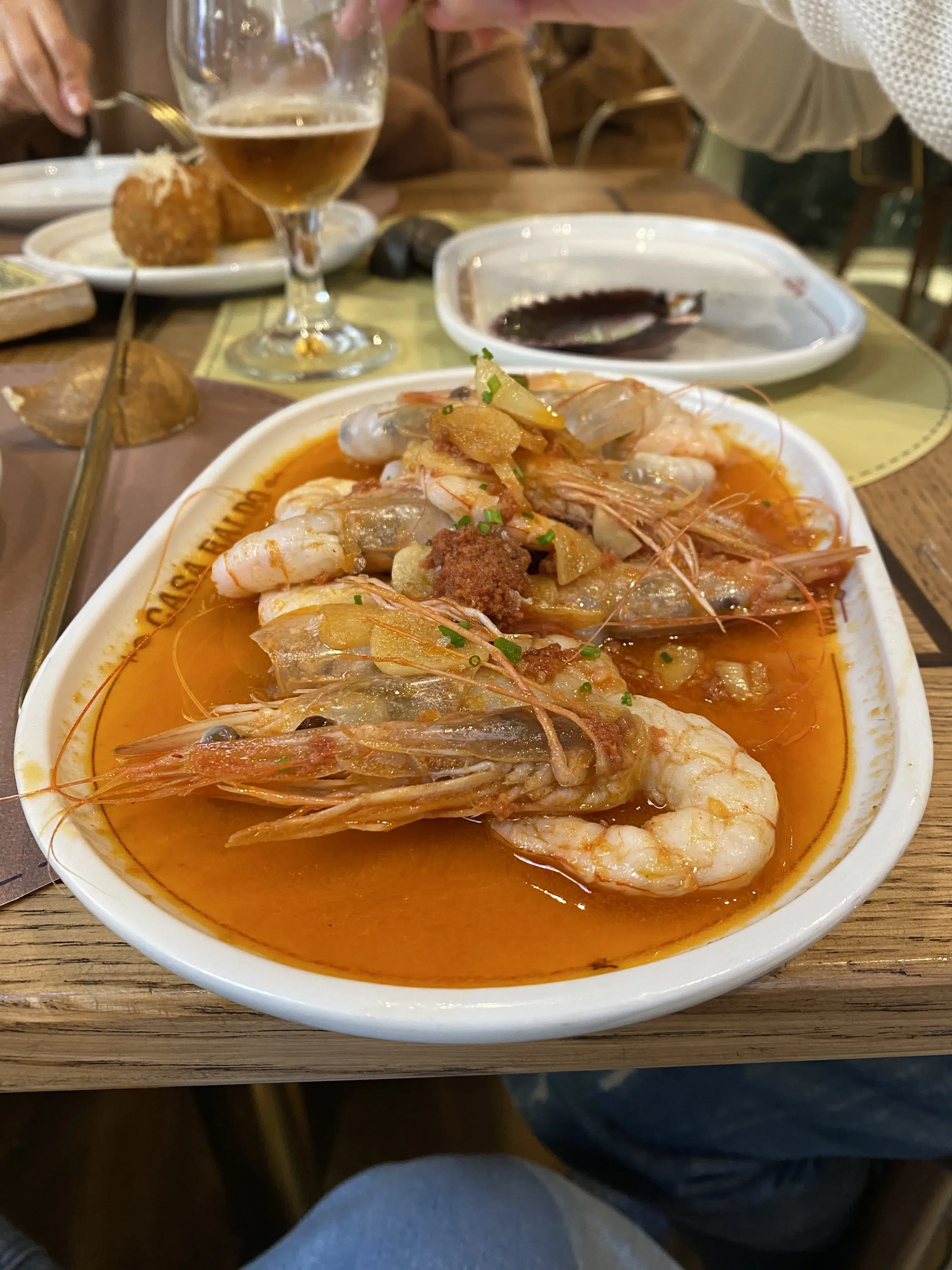 Gamba Blanca al Ajillo con Sobrasada Ibérica Gamba Blanca al Ajillo con Sobrasada Ibérica