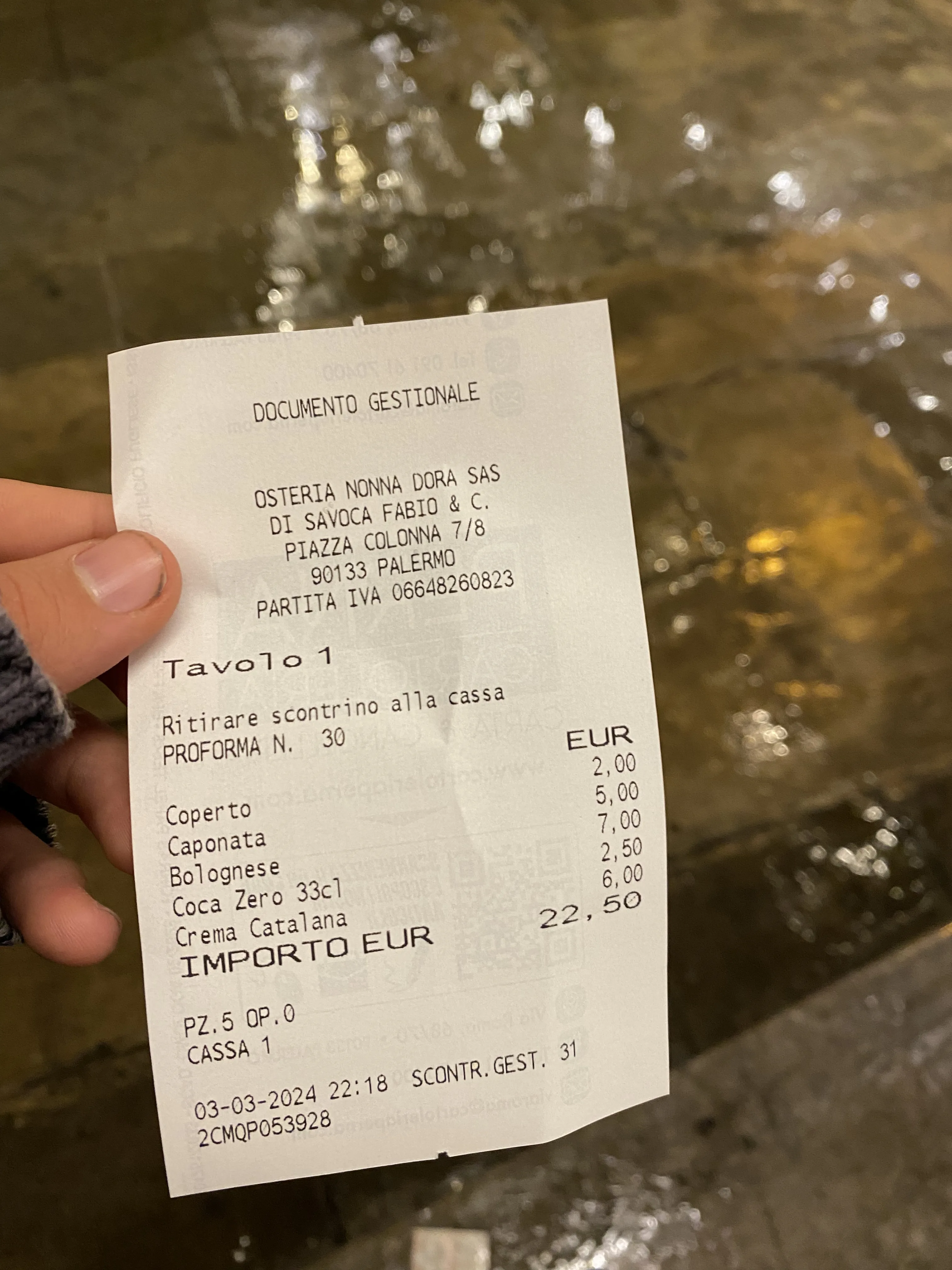 Precio en el post de la Crítica Osteria Nonna Dora