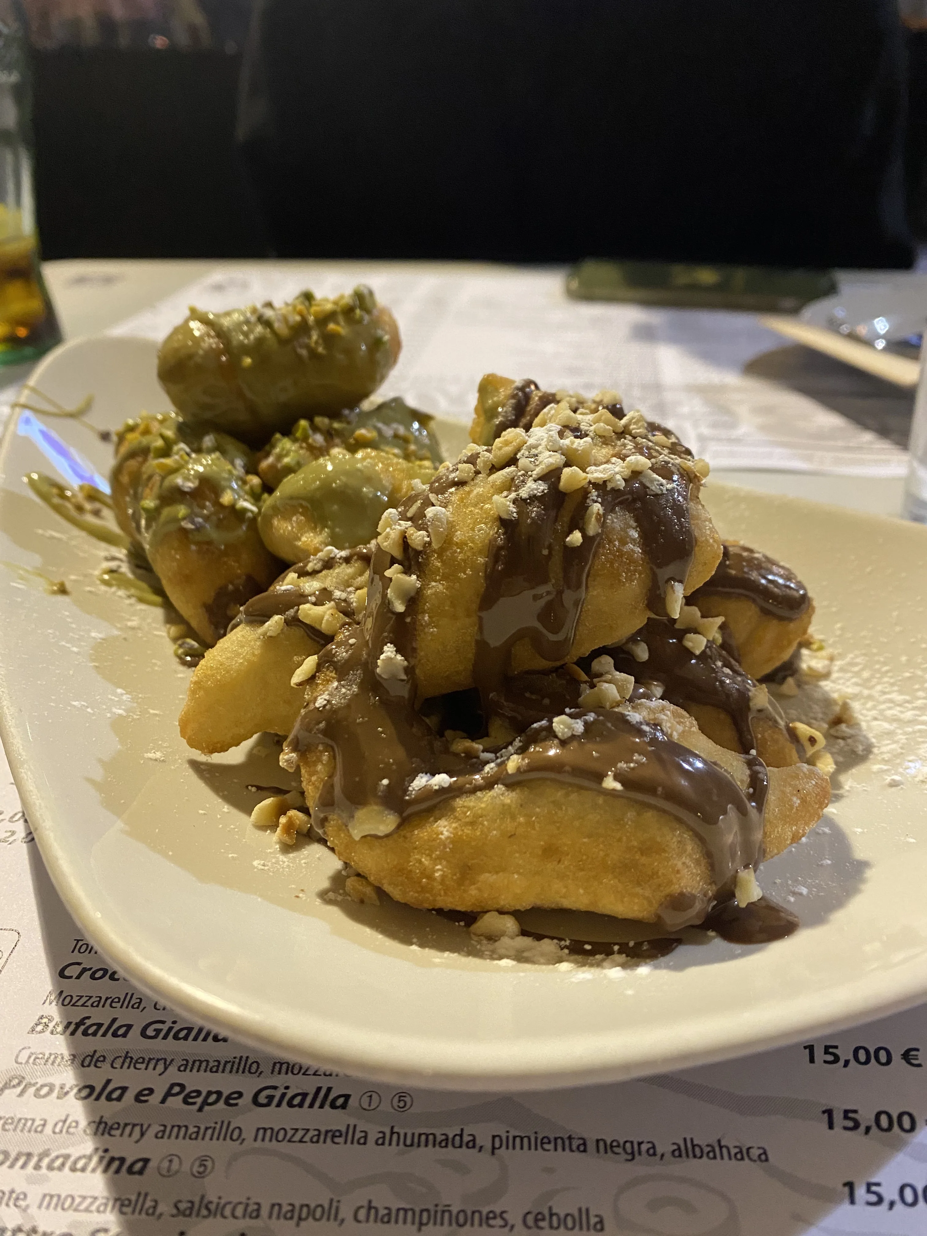 Straccetti de Nutella y Pistacho
