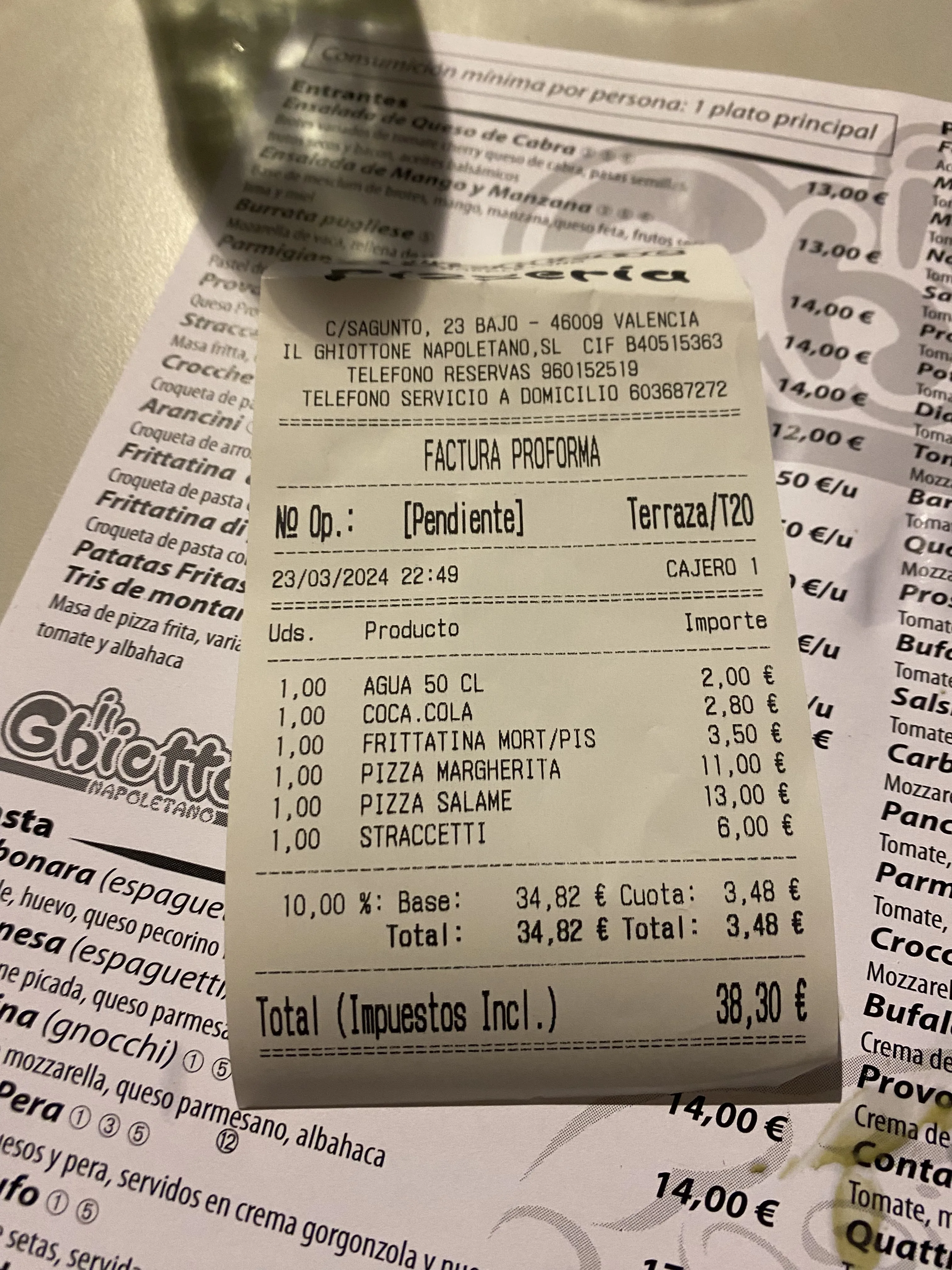 Precio en el post de la Crítica IL GHIOTTONE NAPOLETANO