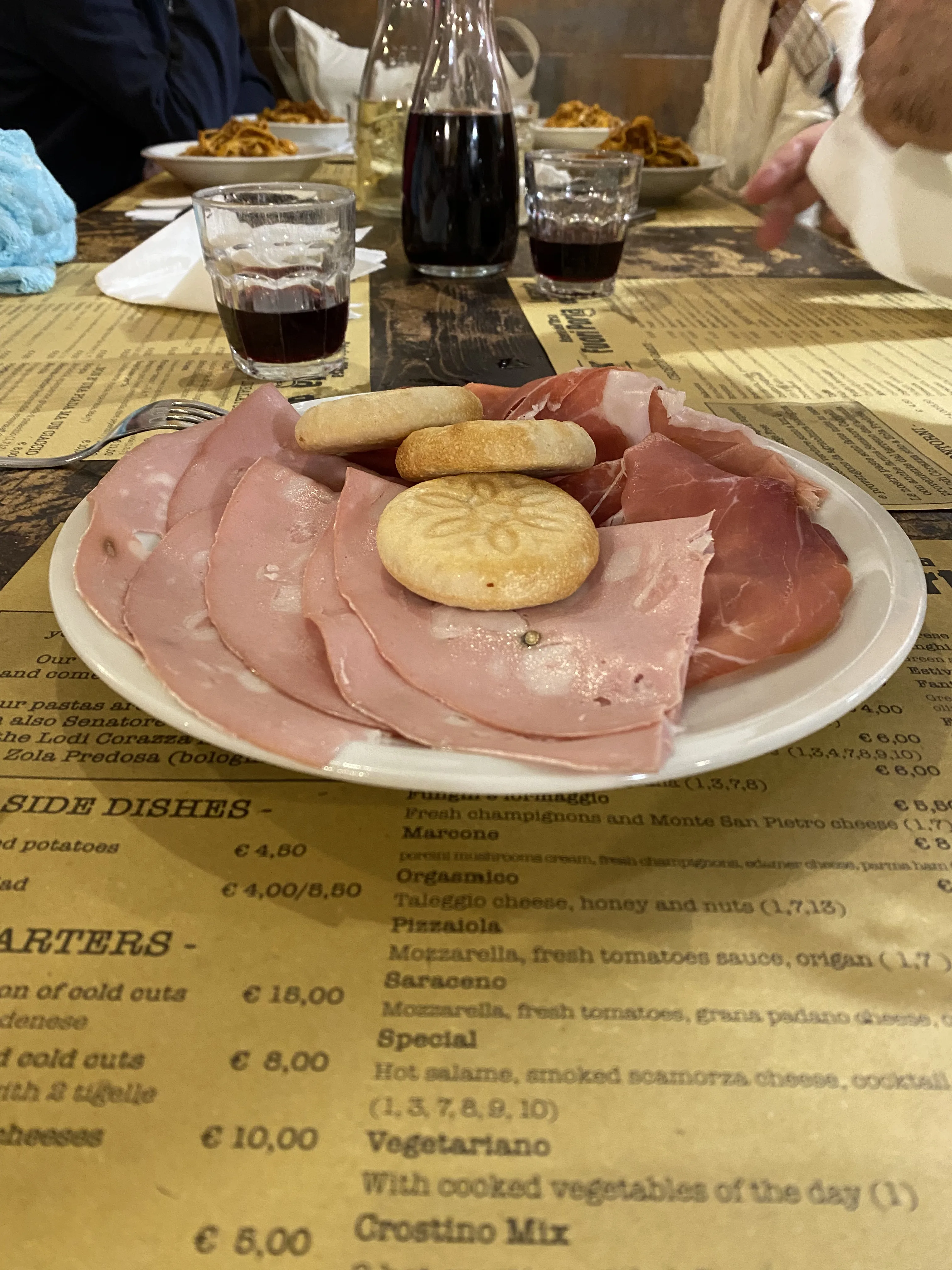 1/2 Affettato Misto - 1/2 Mixed Cold Cuts en el post de la Crítica Osteria dell'Orsa