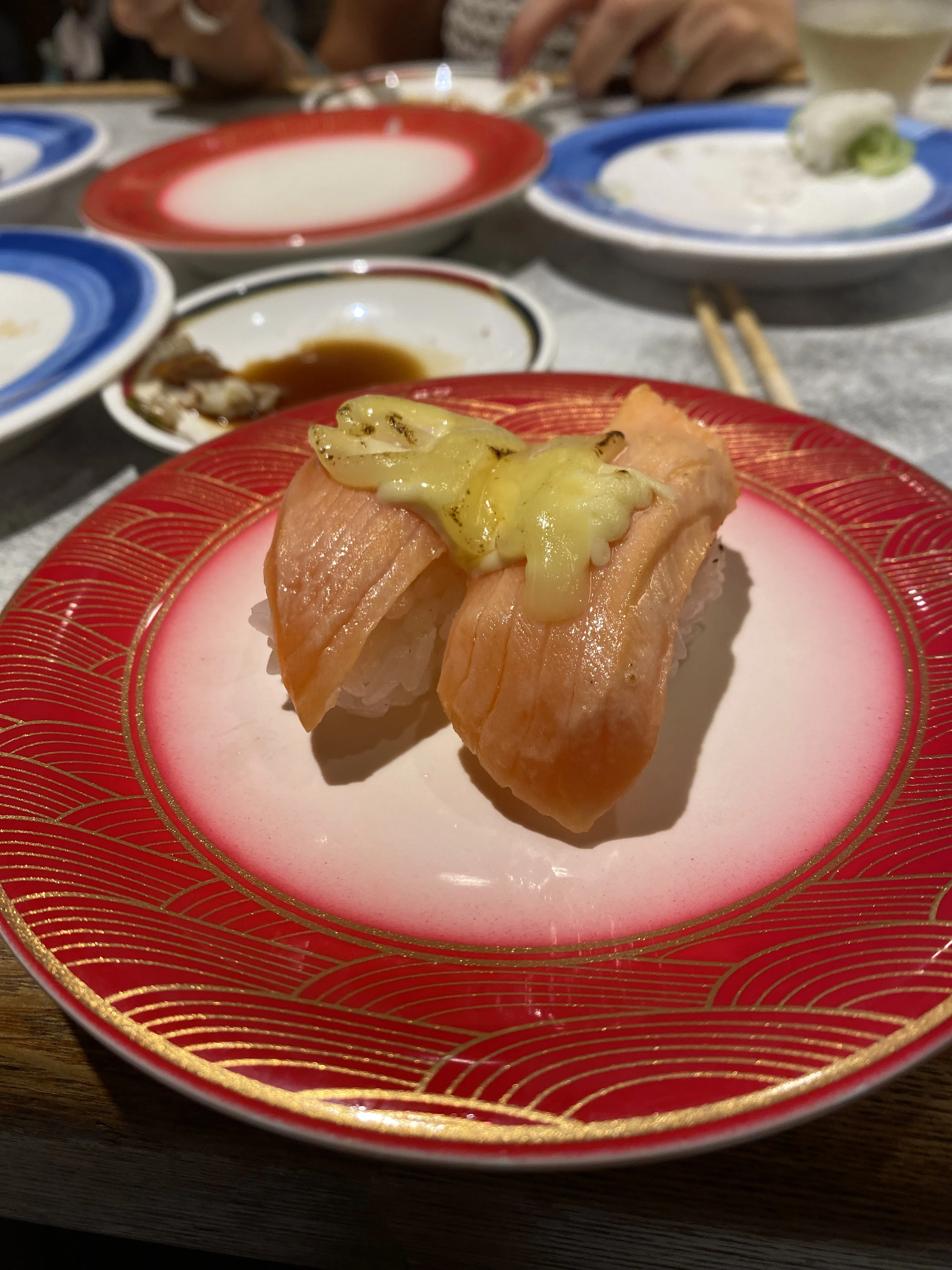 Nigiri Aburi Cheese Salmon Nigiri Aburi Cheese Salmon en el post de la Crítica Musashi Sushi