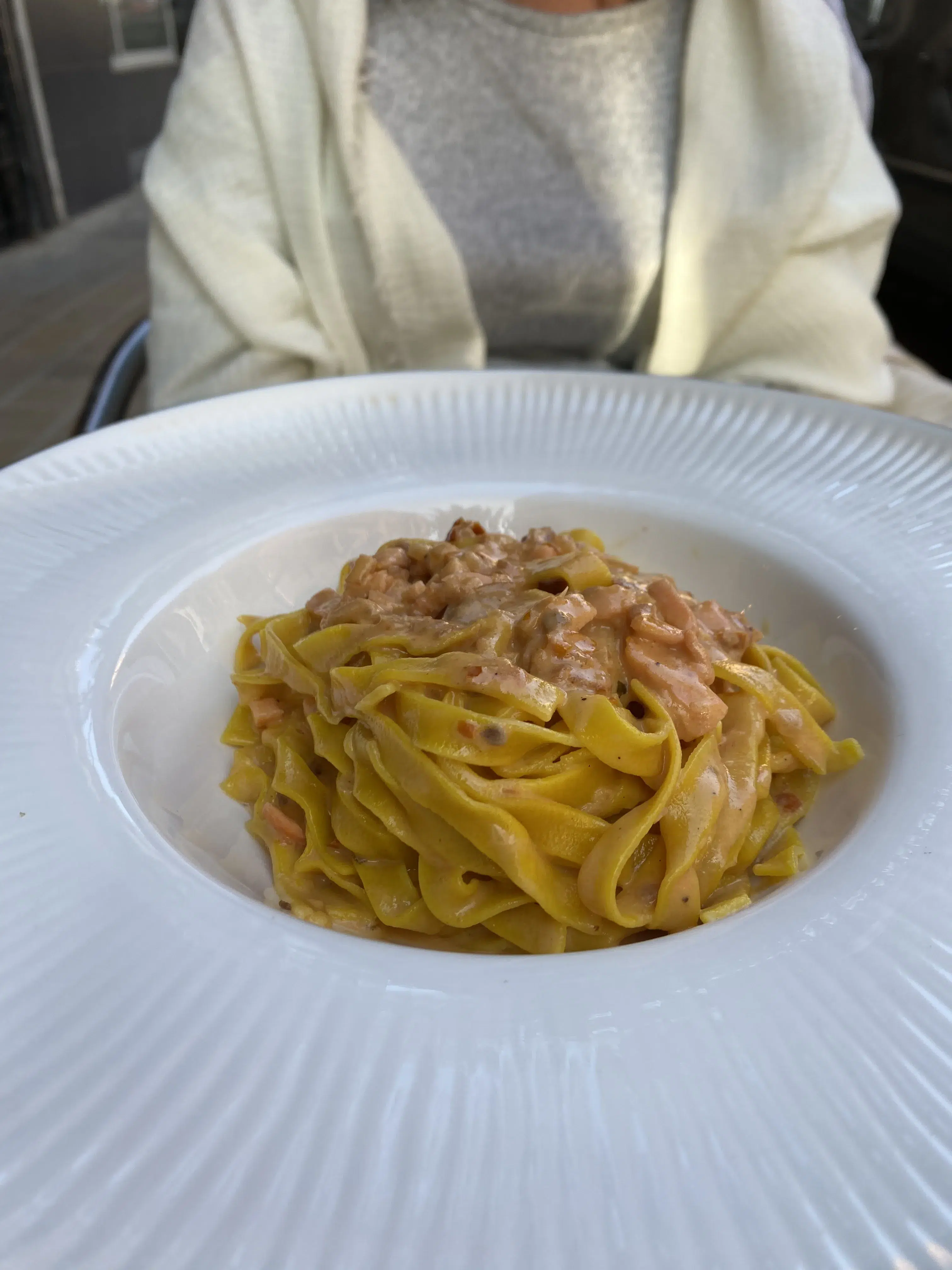 Tagliolini Salmón Tagliolini Salmón en el post de la de la Crítica Parada Italia