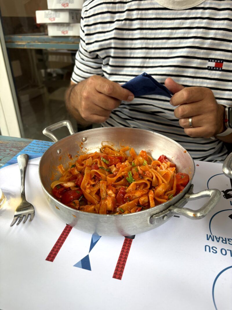 Tagliatelle Polpo e Pomodorini Tagliatelle Polpo e Pomodorini en el post de la Crítica The FisherMan Pasta